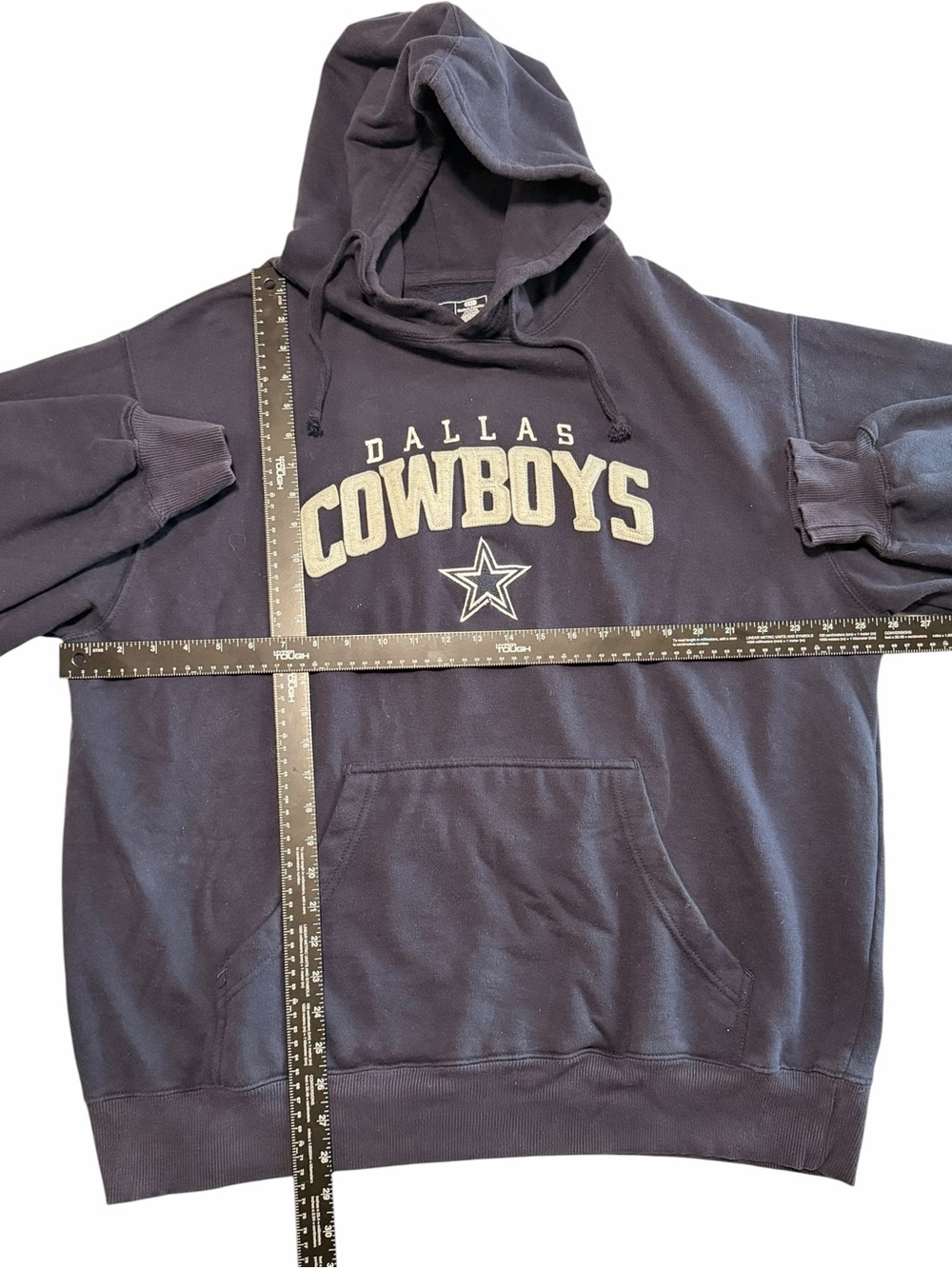 NFL football Dallas Cowboys blue 90s y2k style embroidered Hoodie Men size 2XL - Picture 6 of 6